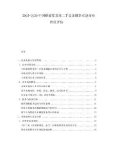 2025-2030中國螺旋槳系統(tǒng)二手設(shè)備翻新市場商業(yè)價值評估