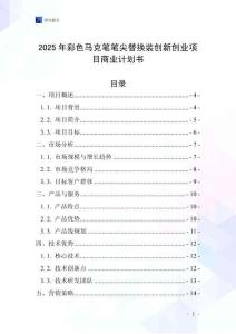2025年彩色馬克筆筆尖替換裝創(chuàng)新創(chuàng)業(yè)項(xiàng)目商業(yè)計(jì)劃書