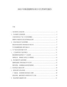 2025年醬漬銀鯧魚項目可行性研究報告