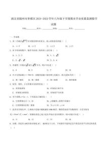 湖北省隨州市曾都區2024-2025學年八年級下學期期末考試數學試卷(含答案)