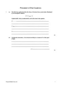 A2 Physics 物理 出國英語2.5.1 Photoelectric Effect