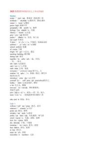 （外研版2025新教材）英語(yǔ)七上單詞表（背誦版+中譯英+看音標(biāo)默）