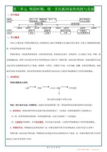【七下歷史】第三單元明清時期：統(tǒng)一多民族國家的鞏固與發(fā)展【知識梳理】（部編版）