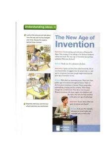 高中英語(yǔ)外研版逐字稿The New Age of Invention