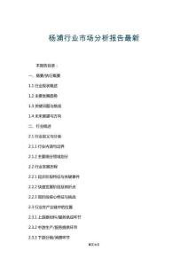 楊浦行業市場分析報告最新