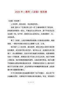 2025年（通用）《龍貓》觀后感