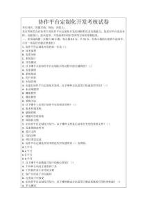 協(xié)作平臺(tái)定制化開發(fā)考核試卷