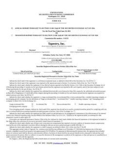 【SEC-2025行業(yè)研究報(bào)告】Form 10-K TAPESTRY INC.