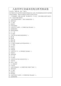 人造草坪行業(yè)成本結(jié)構(gòu)分析考核試卷