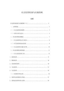 社會監(jiān)督機(jī)制與實施策略