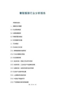 奢耐服裝行業分析報告