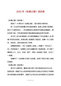 2025年《絲綢之路》讀后感