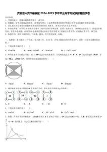 安徽省六安市裕安區(qū)2024-2025學(xué)年畢業(yè)升學(xué)考試模擬卷數(shù)學(xué)卷含解析