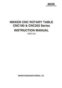 日研數(shù)控轉臺CNC180和CNC202系列使用說明書