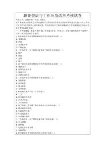 職業(yè)健康與工作環(huán)境改善考核試卷