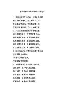 (30例）農業農村工作寫作提綱2