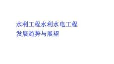 策略 方案水利工程水利水電工程發(fā)展趨勢與展望文檔 規(guī)劃 職業(yè) 管理
