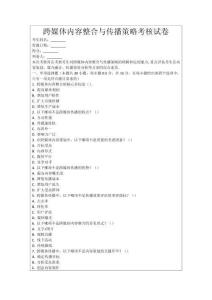 跨媒體內容整合與傳播策略考核試卷