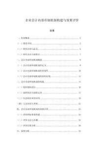 企業(yè)會(huì)計(jì)內(nèi)部牽制機(jī)制構(gòu)建與效果評(píng)價(jià)