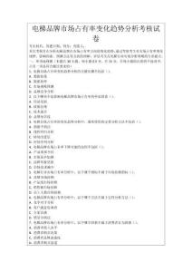 電梯品牌市場占有率變化趨勢分析考核試卷