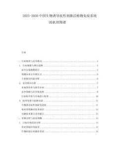 2025-2030中國生物誘導抗性劑激活植物免疫系統的機理圖譜