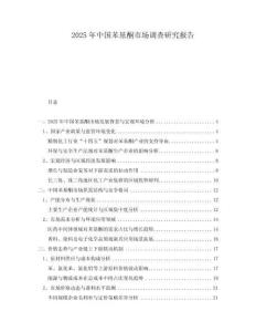 2025年中國苯基酮市場調查研究報告