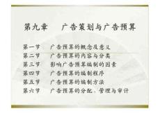 第九章 廣告策劃與廣告預算46