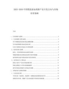 2025-2030中國漂洗添加劑新產(chǎn)品開發(fā)方向與市場培育策略