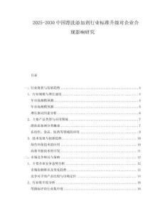 2025-2030中國漂洗添加劑行業(yè)標(biāo)準(zhǔn)升級對企業(yè)合規(guī)影響研究