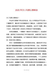 2025年大二馬原心得體會(huì)
