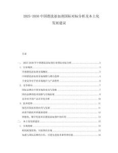 2025-2030中國漂洗添加劑國際對(duì)標(biāo)分析及本土化發(fā)展建議