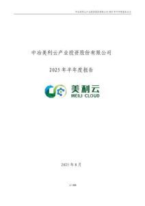 【深交所-2025研報】美利云2025年半年度報告