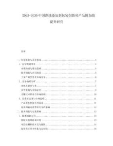2025-2030中國漂洗添加劑包裝創(chuàng)新對產(chǎn)品附加值提升研究