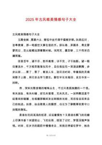 2025年古風(fēng)唯美情感句子大全