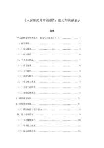 個人薪酬提升申請報告：能力與貢獻展示