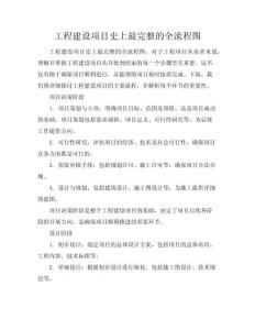 工程建設(shè)項(xiàng)目史上最完整的全流程圖