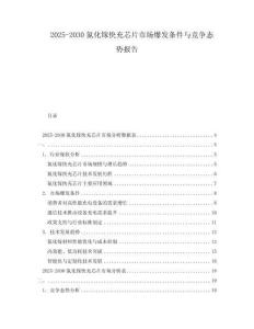 2025-2030氮化鎵快充芯片市場爆發條件與競爭態勢報告