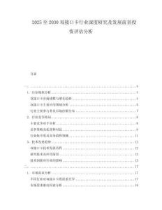 2025至2030雙接口卡行業深度研究及發展前景投資評估分析