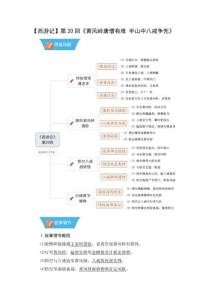 《西游記》第20回《黃風(fēng)嶺唐僧有難 半山中八戒爭(zhēng)先》思維導(dǎo)圖 情節(jié)梳理 人物形象 鞏固試題-2025-2026學(xué)年七年級(jí)語(yǔ)文上冊(cè)（統(tǒng)編版2024）