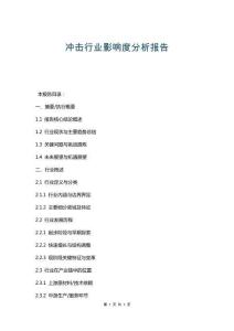 沖擊行業影響度分析報告