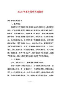 2025年家務勞動實踐報告