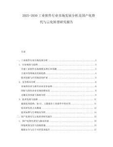 2025-2030工業軟件行業市場發展分析及國產化替代與云化轉型研究報告