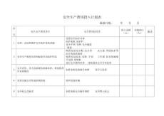 3.1-3安全生產費用投入計劃表