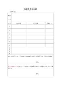 5.1 檢維修作業(yè)方案