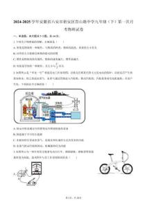 安徽省六安市裕安區(qū)青山路中學(xué)2024-2025學(xué)年九年級(jí)（下）第一次月考物理試卷（含答案）