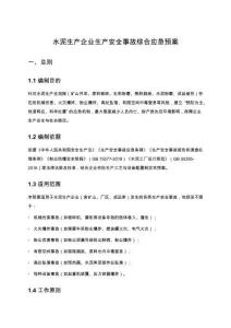 水泥生產(chǎn)企業(yè)生產(chǎn)安全事故綜合應(yīng)急預(yù)案