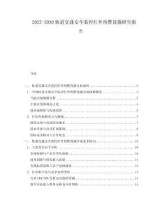 2025-2030軌道交通安全監控紅外預警設施研究報告