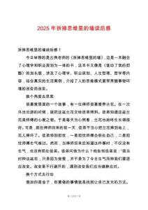 2025年拆掉思維里的墻讀后感