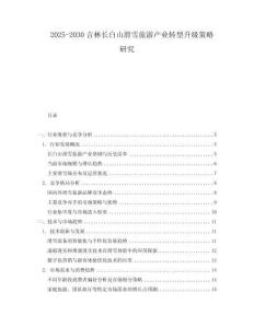 2025-2030吉林長(zhǎng)白山滑雪旅游產(chǎn)業(yè)轉(zhuǎn)型升級(jí)策略研究