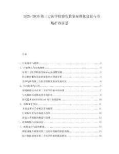 2025-2030第三方醫學檢驗實驗室標準化建設與市場擴容前景